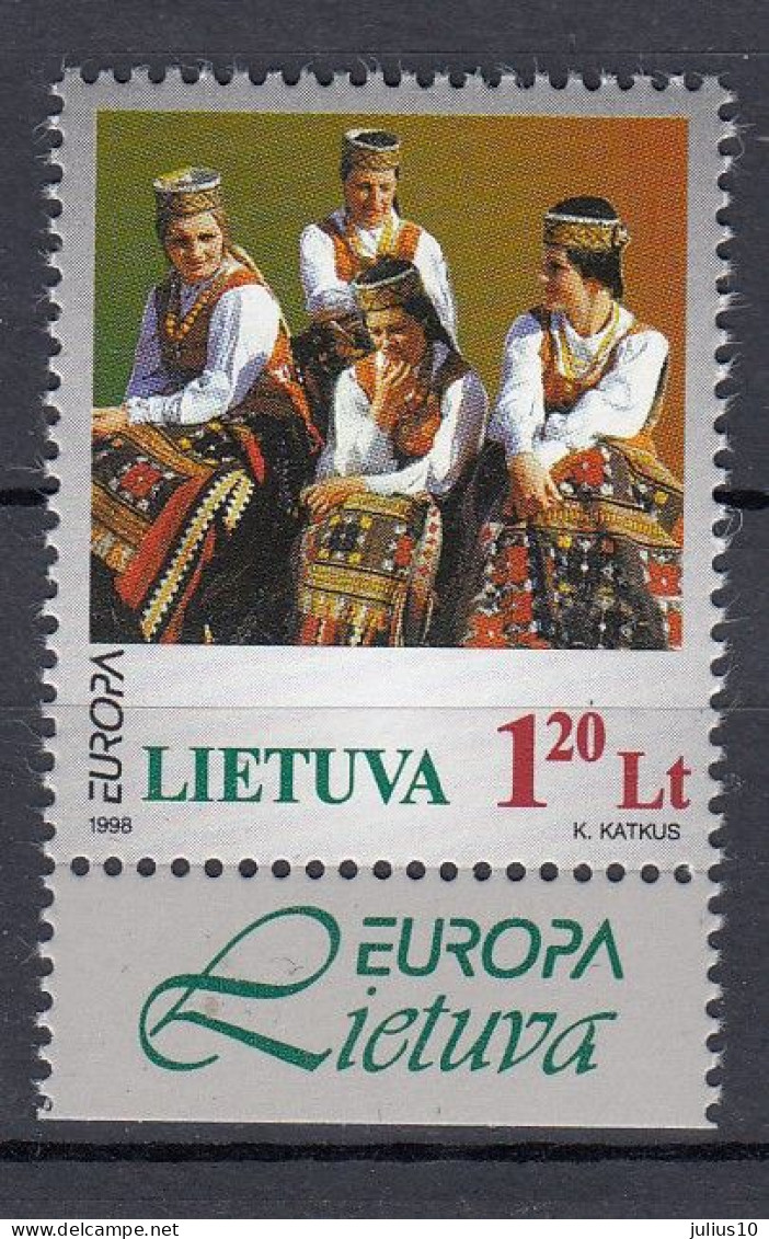 LITHUANIA 1998 Europa National Costume MNH(**) Mi 664 #Lt1098 - Lituanie