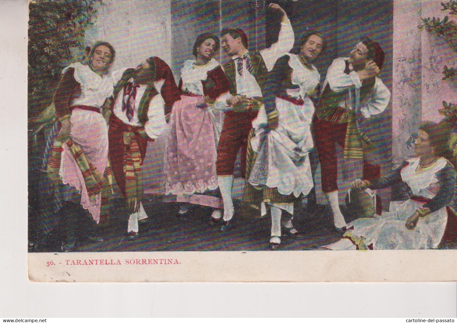 COSTUMI TARANTELLA SORRENTINA  VG  1907 - Costumi