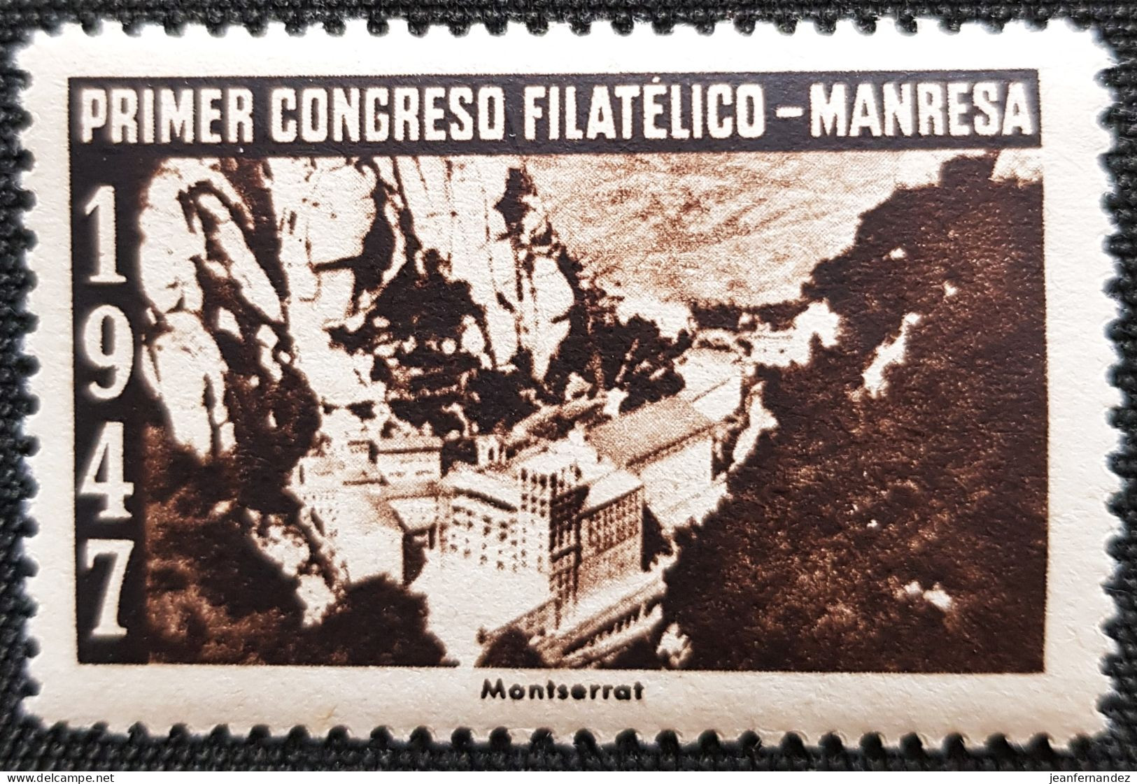 VIÑETAS 1947 Primer Congreso Filatélico, MANRESA Neuf Sans Trace De Charnière - Charity