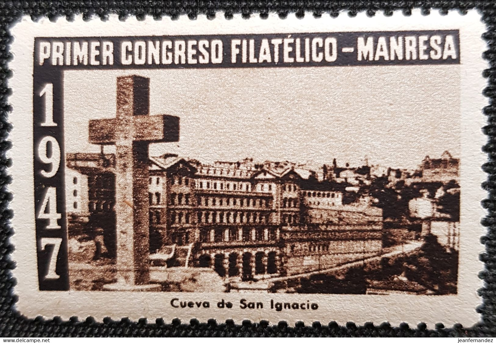 VIÑETAS 1947 Primer Congreso Filatélico, MANRESA Neuf Sans Trace De Charnière - Beneficenza