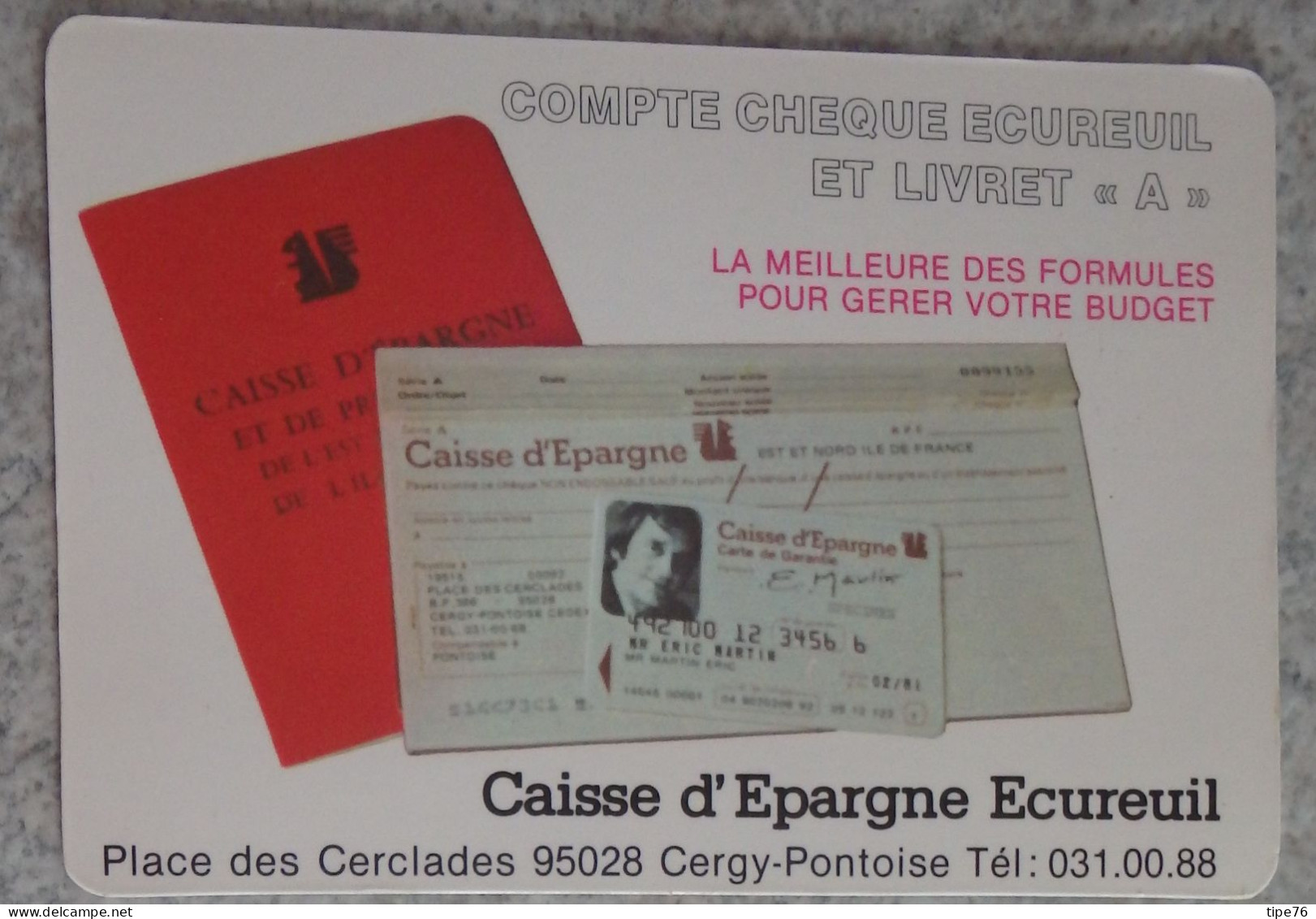 Petit Calendrier De Poche 1984 Caisse D'Epargne écureuil Cergy Pontoise Val D'Oise - Small : 1981-90