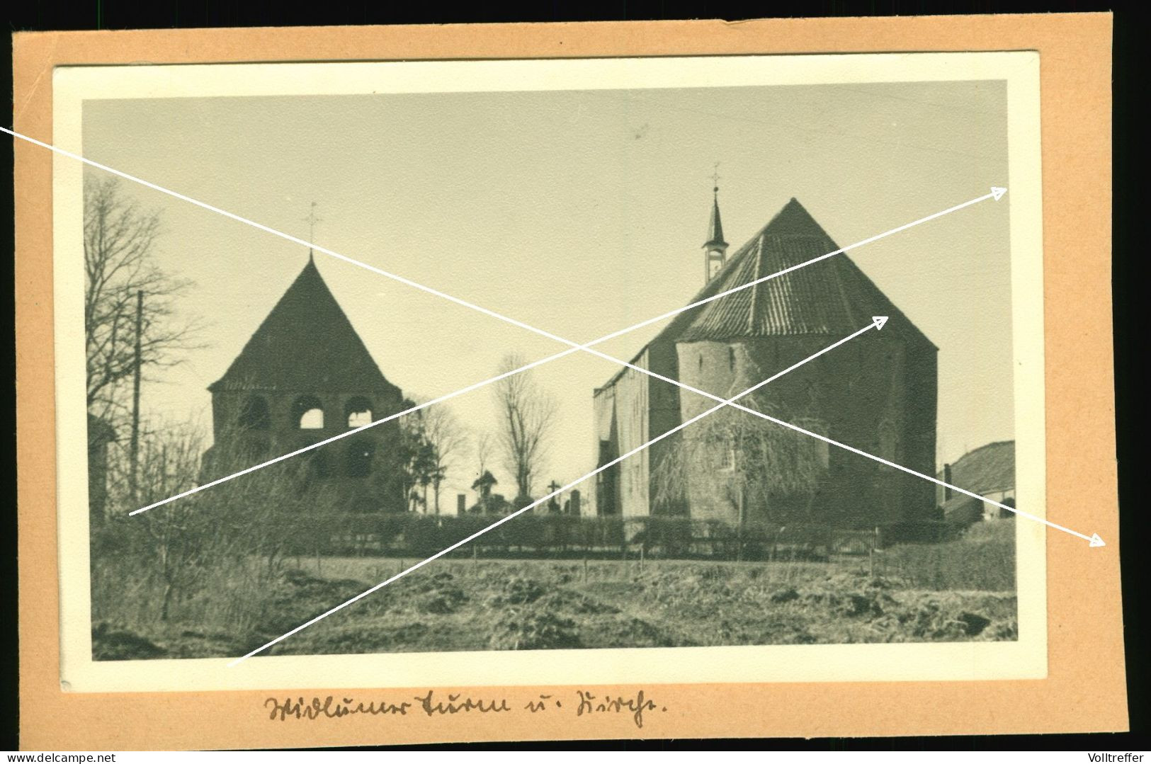 Orig. Foto AK 30er - 40er Jahre, Kirche In Midlum Gemeinde Jemgum Rheiderland Bei Leer, Ostfriesland - Leer
