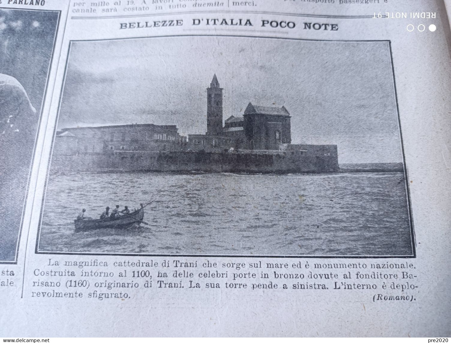 LA DOMENICA DEL CORRIERE 1913 TRANI VALLORBE SVIZZERA - Other & Unclassified