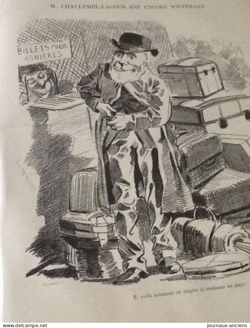 1883 LE MONDE PARISIEN - LE SPECTRE D'HAMLET - Jules FERRY - BRISSON - GREVY Grigou 1er - CHALLEMEL LACOUR ASNIERES