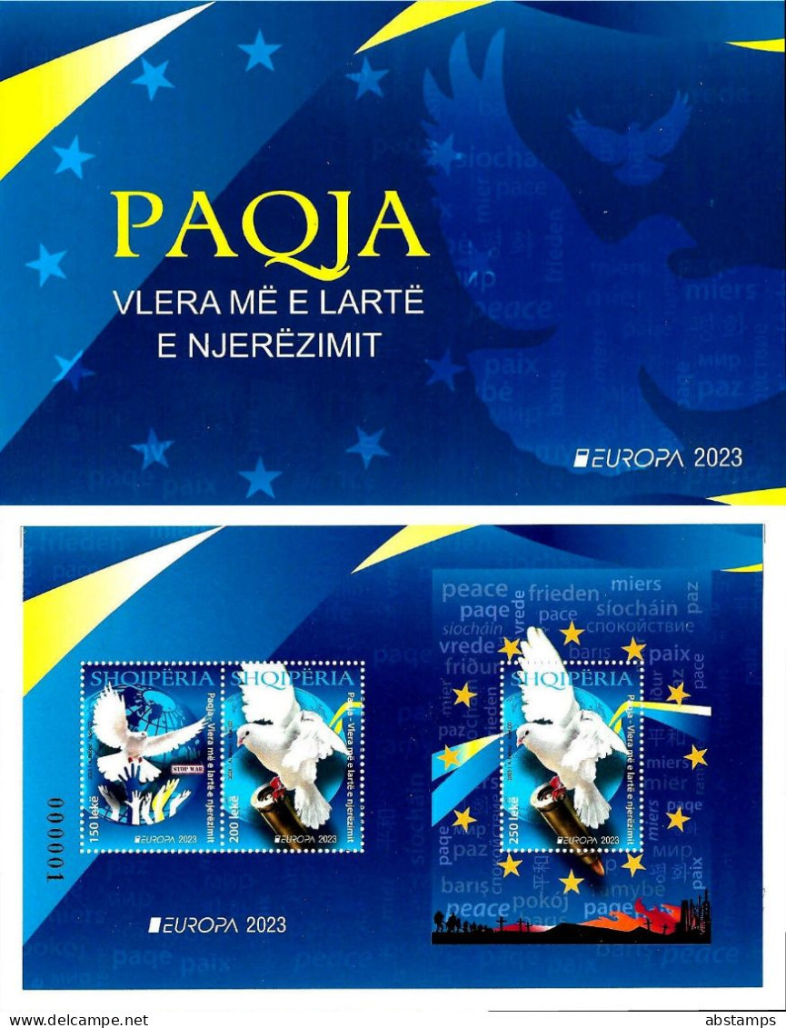 Albania Stamps 2023. Europa CEPT: Peace. Dove, Bird. Booklet MNH - Albanie