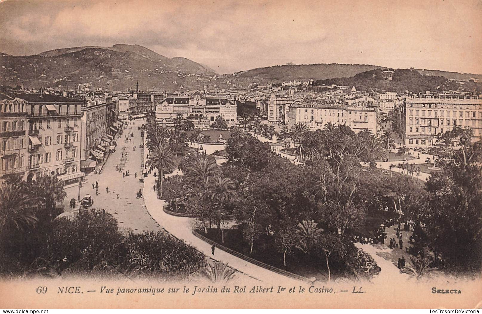 FRANCE - Nice - Vue Panoramique Sur Le Jardin Du Roi Albert Ier Et Le Casino - Carte Postale Ancienne - Autres & Non Classés