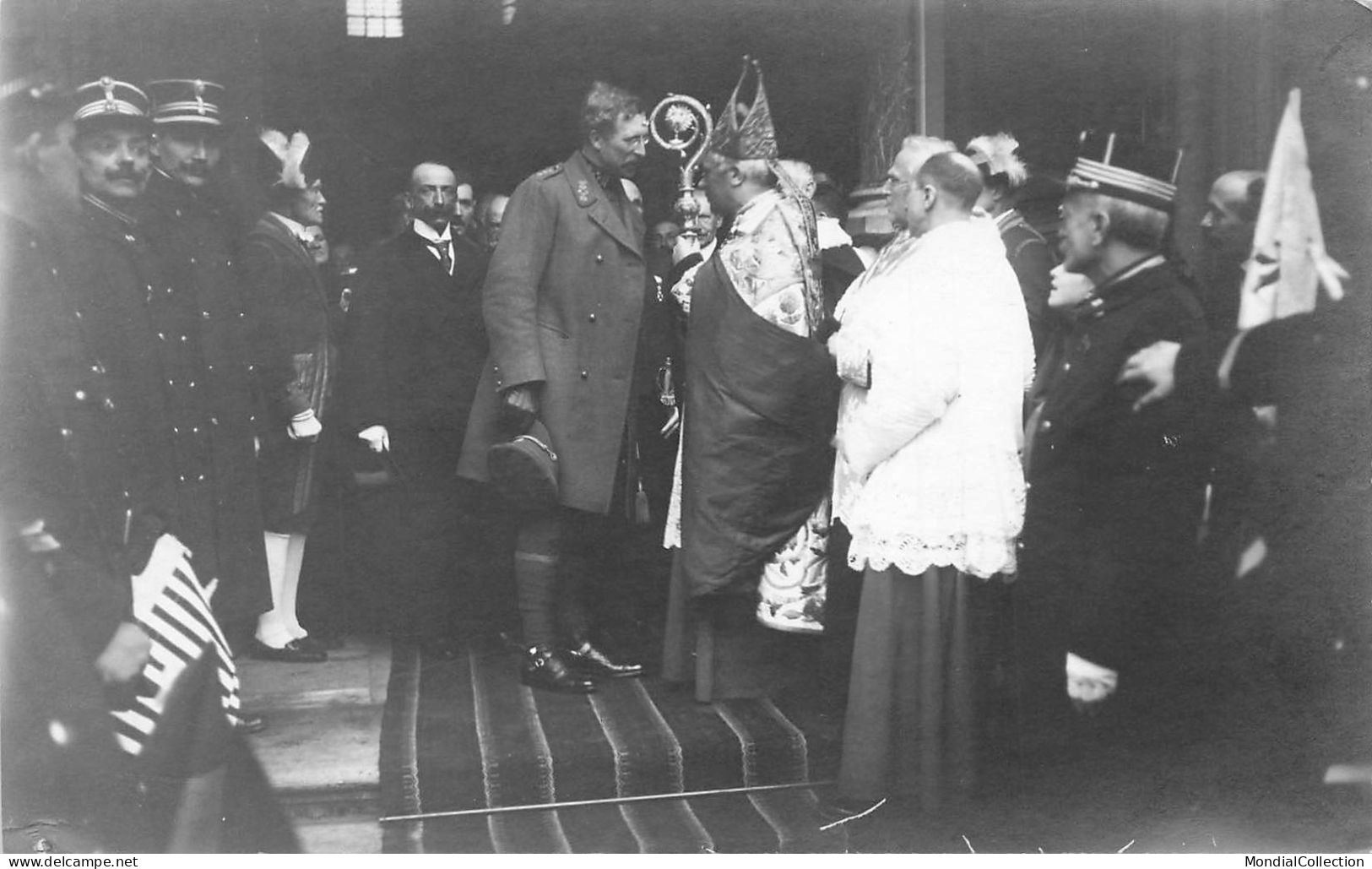 MIKIBP11-069- BELGIQUE NAMUR VISITE DU ROI ALBERT CARTE PHOTO 1918 - Otros & Sin Clasificación