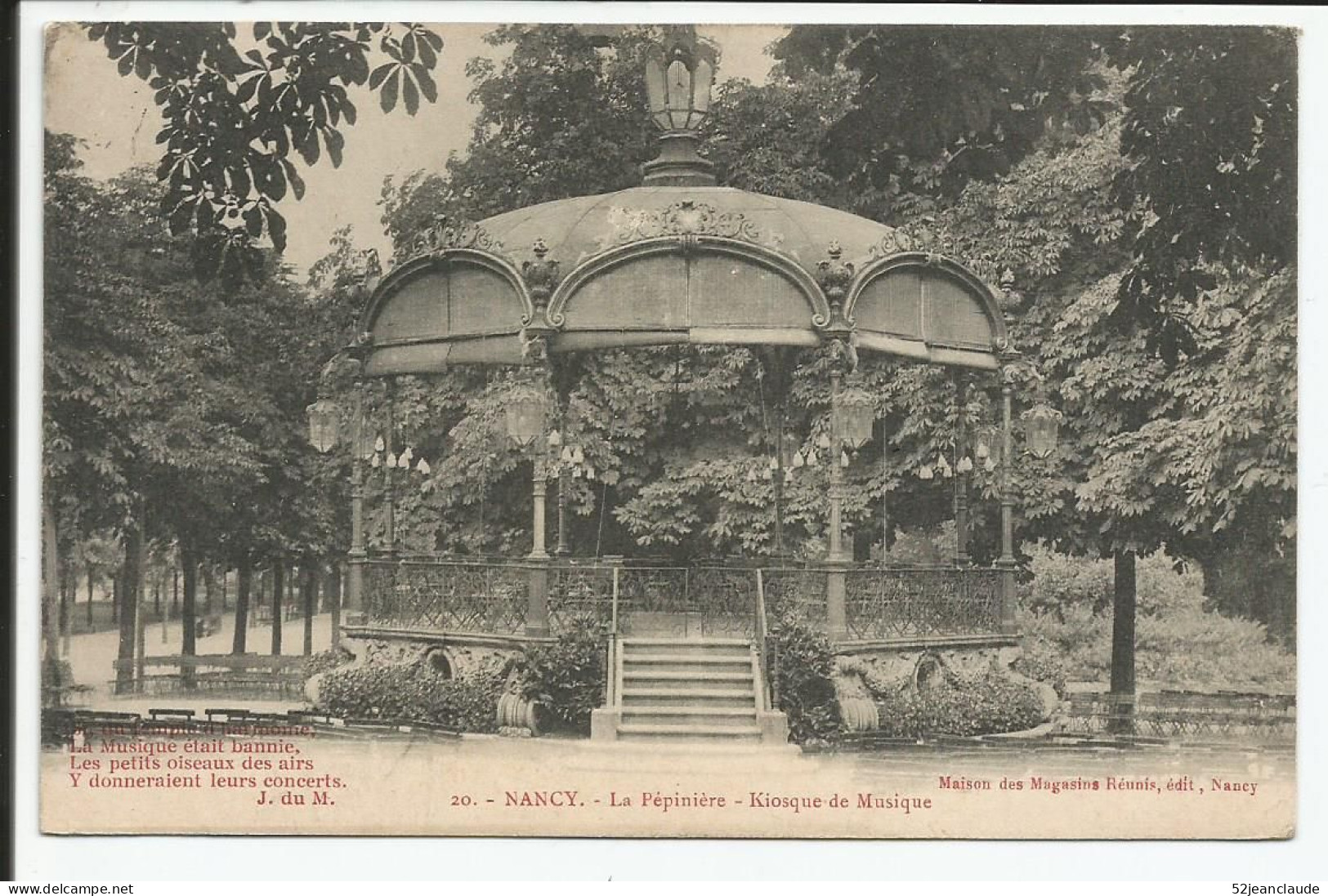 La Pépinière Kiosque De Musique   1911    N° 20 - Nancy