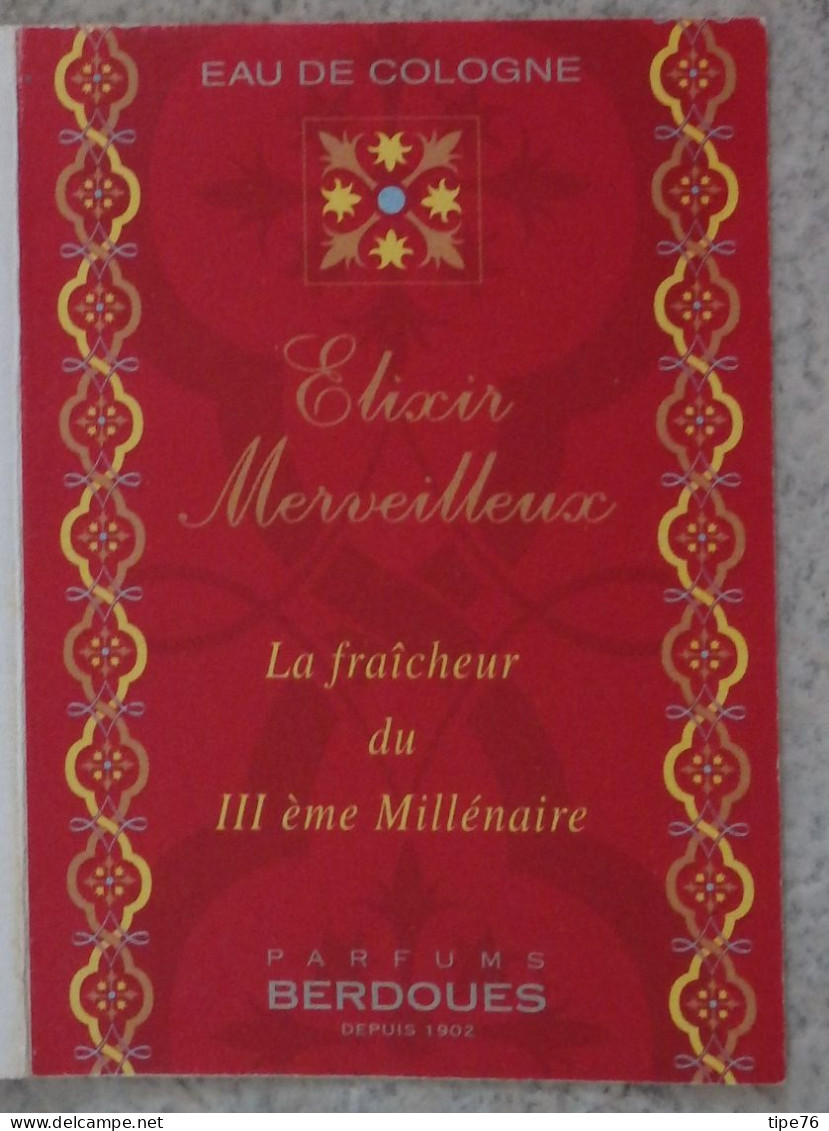 Petit Calendrier De Poche Parfumé 2000 Berdoues élixir Merveilleux Coiffeur Coiffure  Balleroy Calvados - Kleinformat : 1991-00