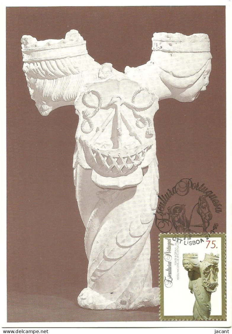 30895 - Carte Maximum - Portugal - Escultura Fonte Bicefala 2 Têtes Sec. XVI  - Museu Arte Antiga Lisboa - Maximum Cards & Covers