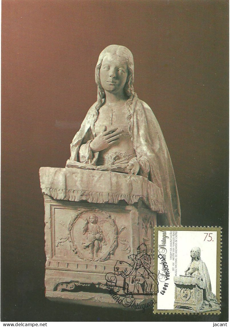 30893 - Carte Maximum - Portugal - Escultura Virgem Anunciação Sec. XVI - Museu Machado Castro Coimbra - Cartes-maximum (CM)