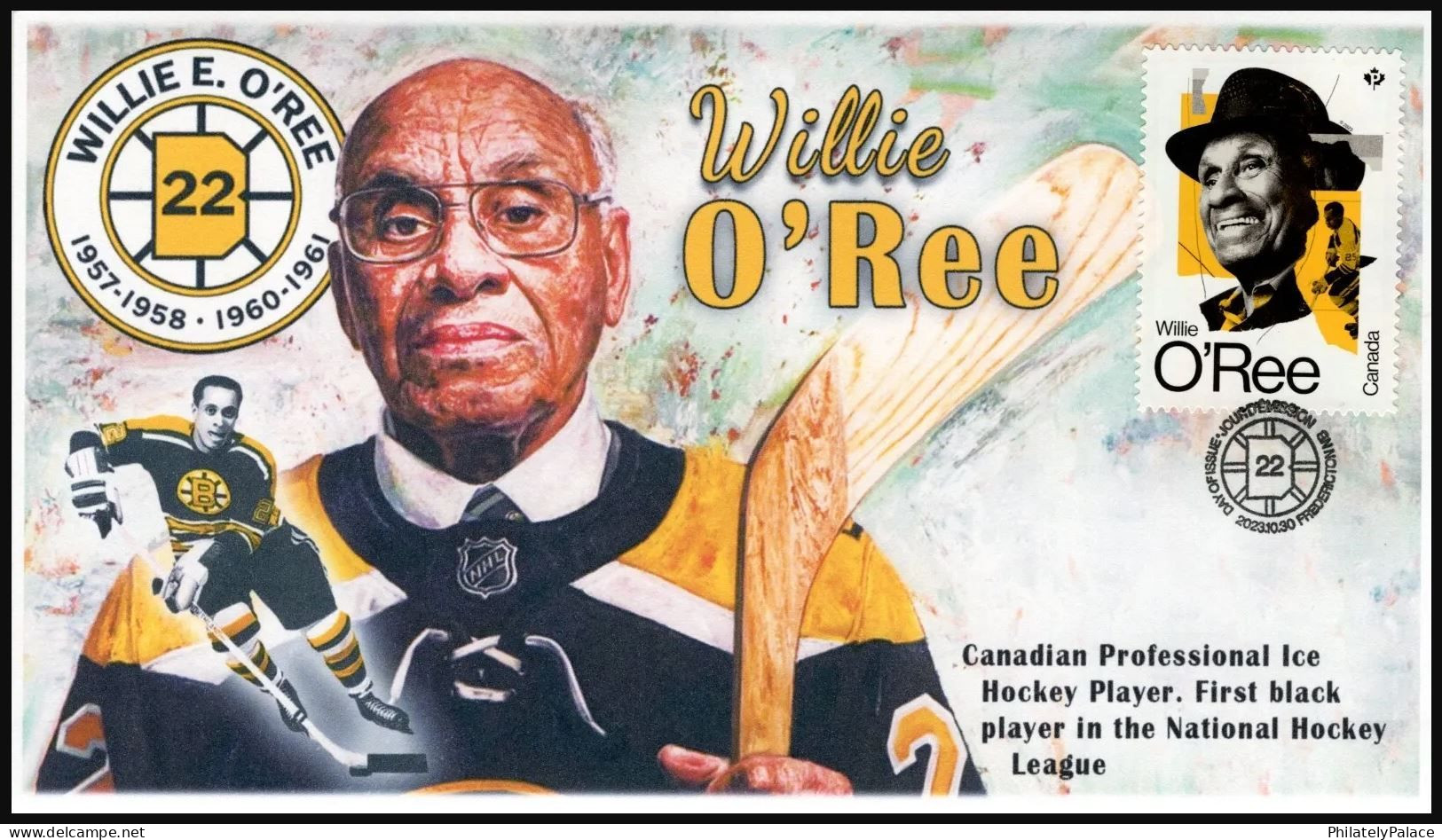 CANADA 2023 Willie O'Ree,Hockey Hall Of Fame,Ice Hockey,Skating,First Black Player In National Hockey League, FDC (**) - Cartas & Documentos