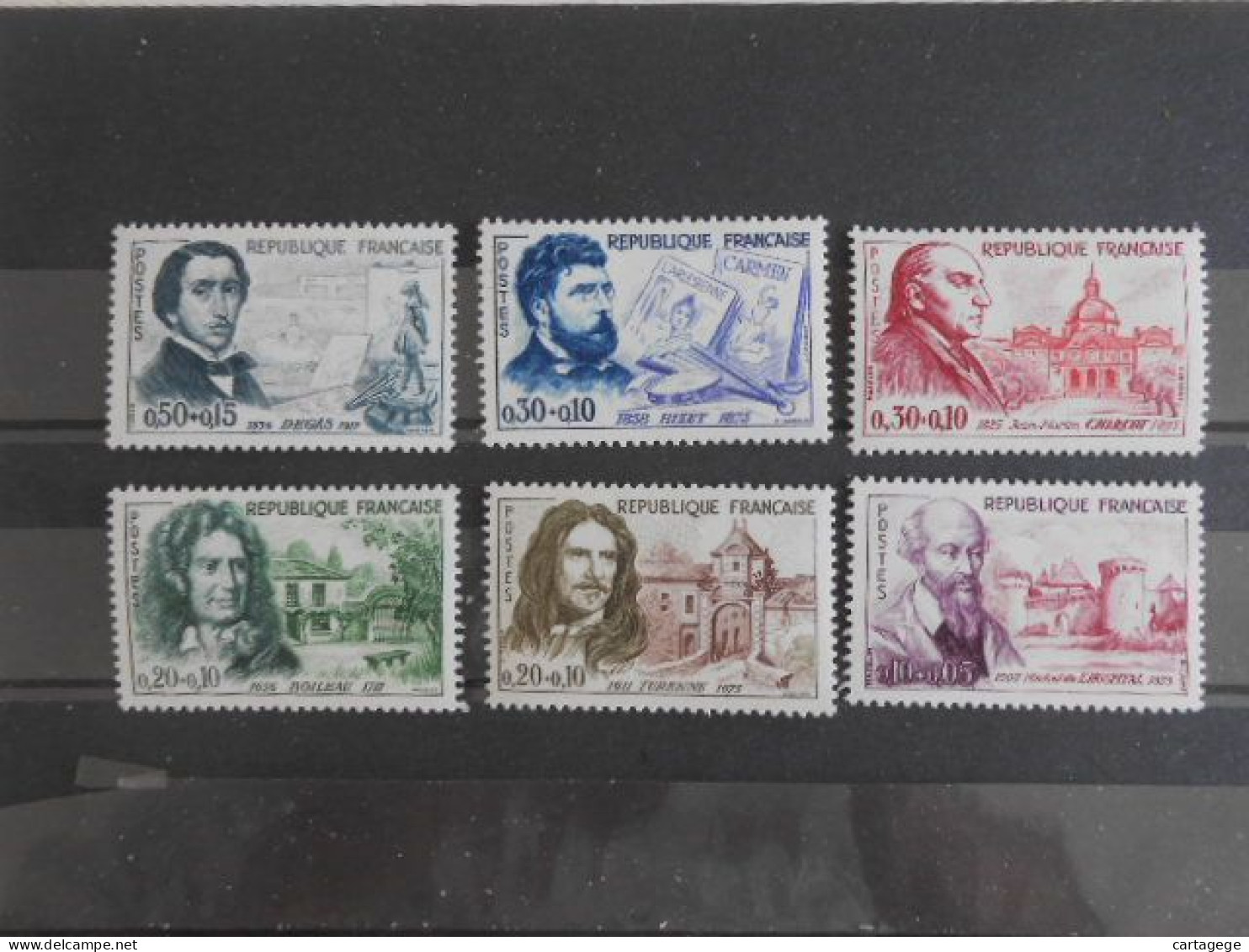 FRANCE YT 1257/1262 PERSONNAGES CELEBRES 1960** - Unused Stamps