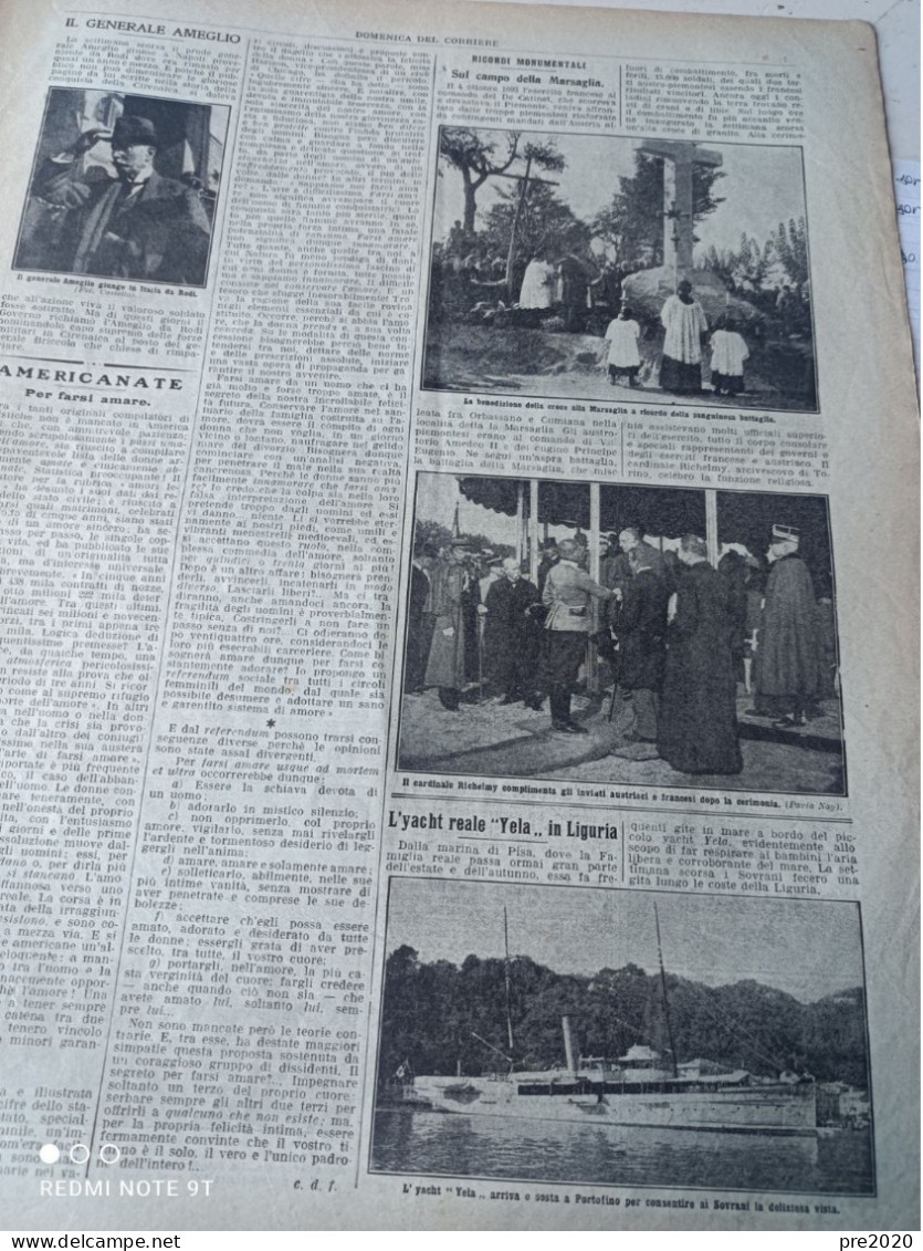 LA DOMENICA DEL CORRIERE 1913 ORBASSANO CUMIANA PORTOFINO MONDOVI’ PIAZZA - Sonstige & Ohne Zuordnung