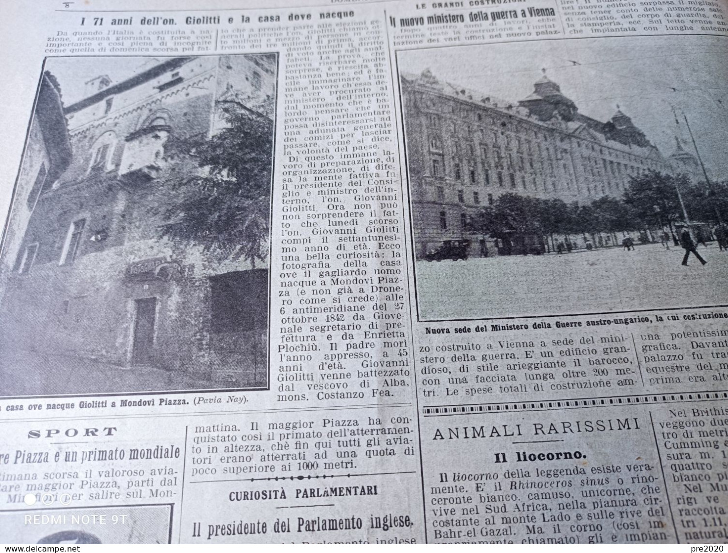 LA DOMENICA DEL CORRIERE 1913 ORBASSANO CUMIANA PORTOFINO MONDOVI’ PIAZZA - Autres & Non Classés