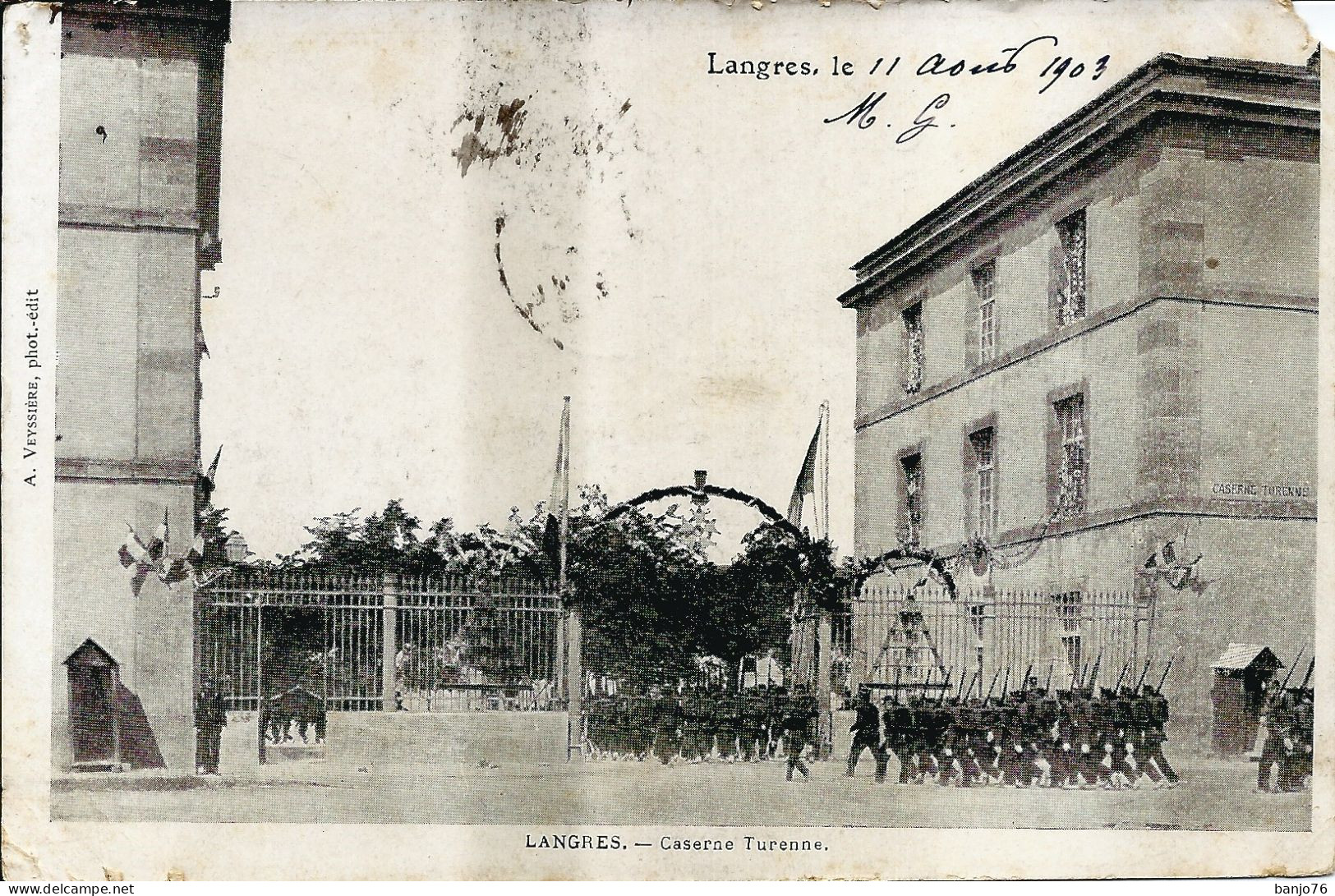 Lot 8 CPA Langres (52) - Editeur A. Veyssière - 1903