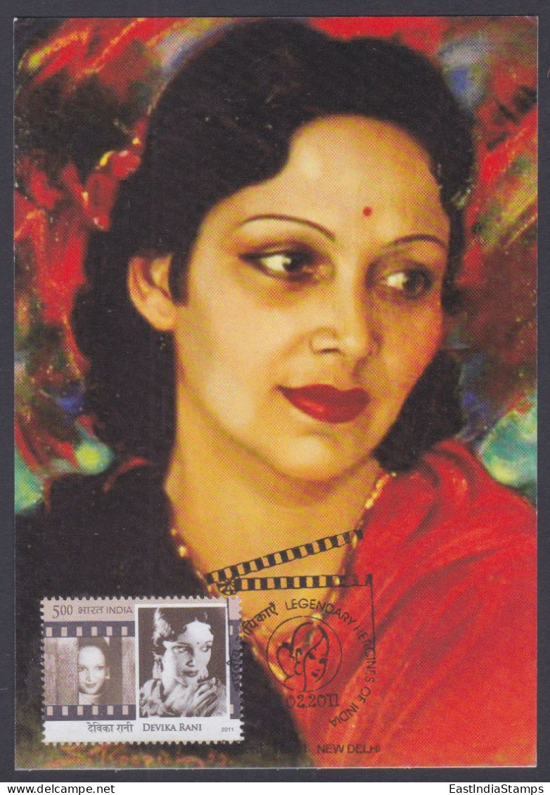 Inde India 2011 Maximum Max Card Devika Rani, Legendary Heroines Of India, Actress, Bollywood, Indian Hindi Cinema - Briefe U. Dokumente