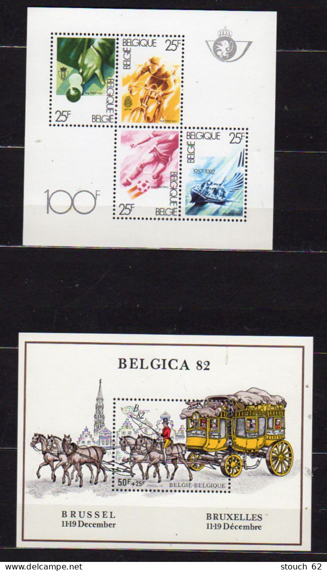 Belgique 1977-76, Jeu De 10 Blocs-feuillets Neufs ,52-53-54-55-56-57-58-59-60-61 - 1961-2001