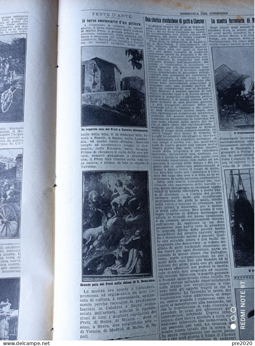 LA DOMENICA DEL CORRIERE 1913 ALTARE VIVERONE CAGLIARI TAVERNA CATANZARO - Other & Unclassified