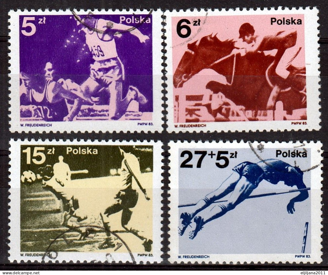 ⁕ Poland / Polska 1983 ⁕ Olimpic Medalis Mi.2862-2865 ⁕ 4v Used - Used Stamps