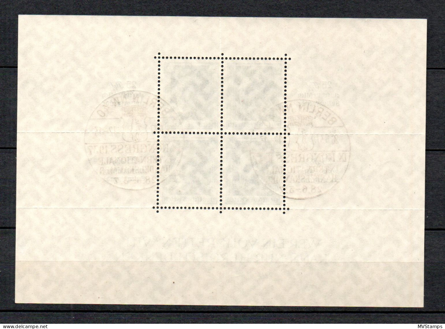 Germany 1937 Sheet Definitive Hitler Culture Stamps (Michel Block 9) Used - Blocks & Sheetlets