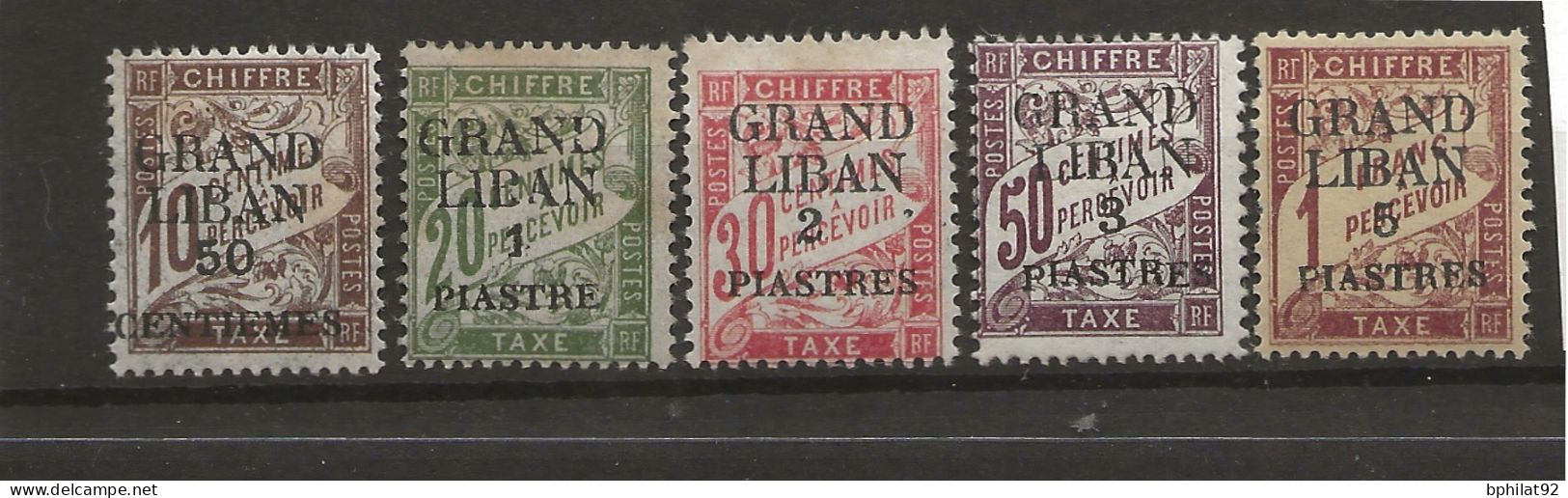 !!! GRAND LIBAN, LOT DE 5 TAXES NEUVES ﹡ - Postage Due