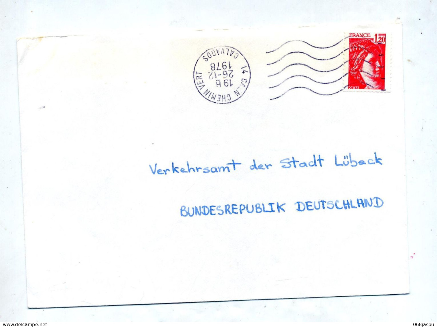 Lettre Flamme Muette Caen - Mechanical Postmarks (Advertisement)