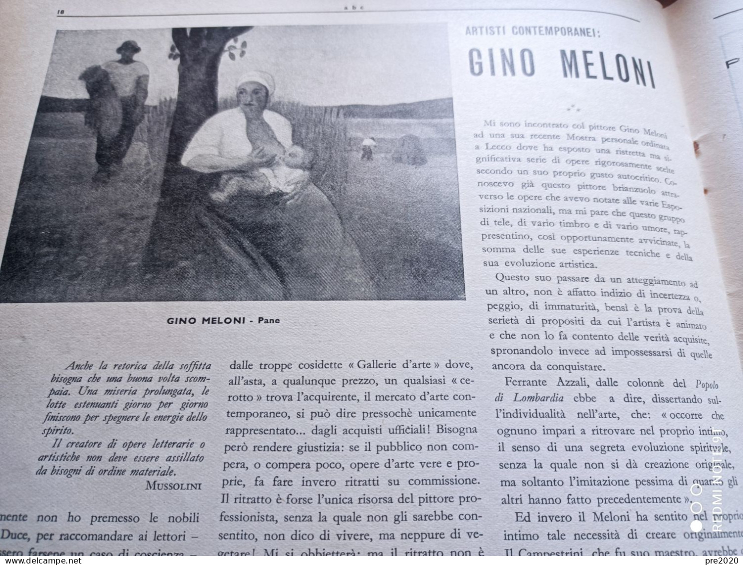 ABC RIVISTA D’ARTE GIUGNO 1936 CESARE RATTA BOLOGNA TIPOGRAFO GINO MELONI VARESE DUOMO DI ORVIETO CARBONATI - Autres & Non Classés