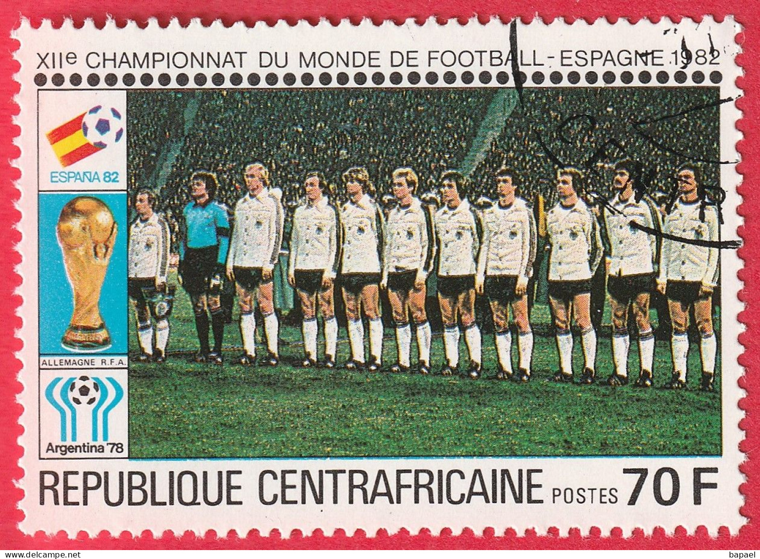 N° Yvert&Tellier 435 à 444 - Rép. Centrafricaine (1981) (Oblit - Gomme Intacte) - ''Espana82'' Coupe Monde Football (1)