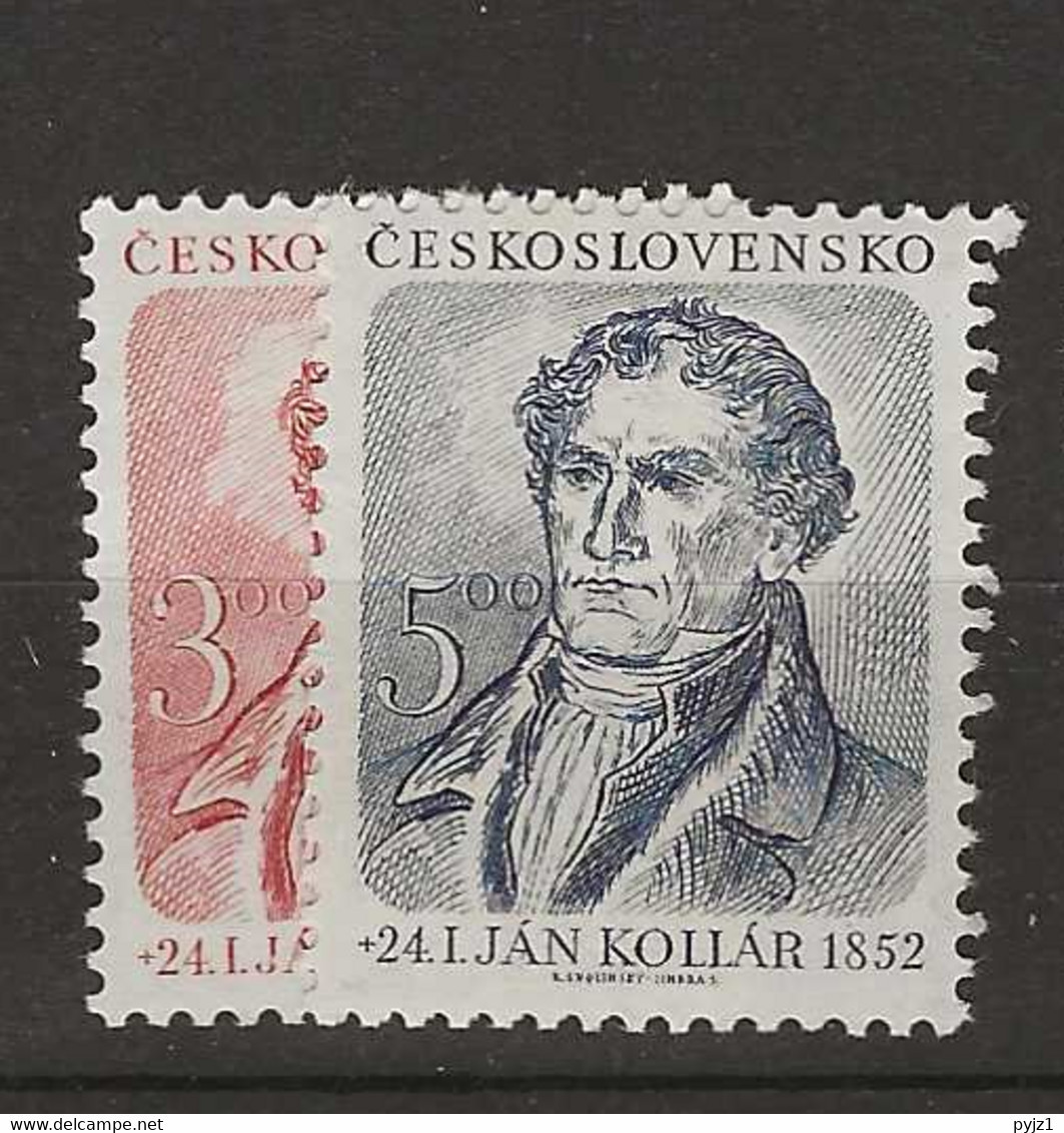 1952 MNH Tschechoslowakei, Mi 705-6 Postfris** - Unused Stamps