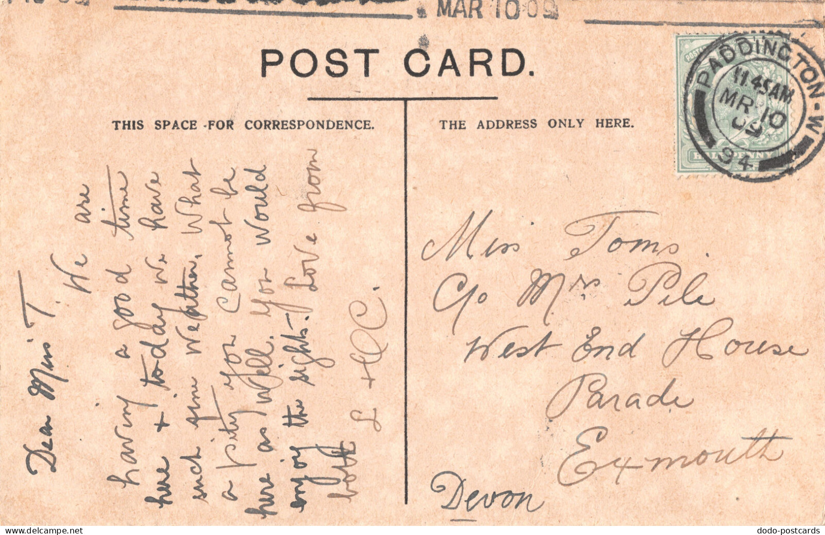 R333881 London. Houses Of Parliament. Postcard. 1909 - Autres & Non Classés