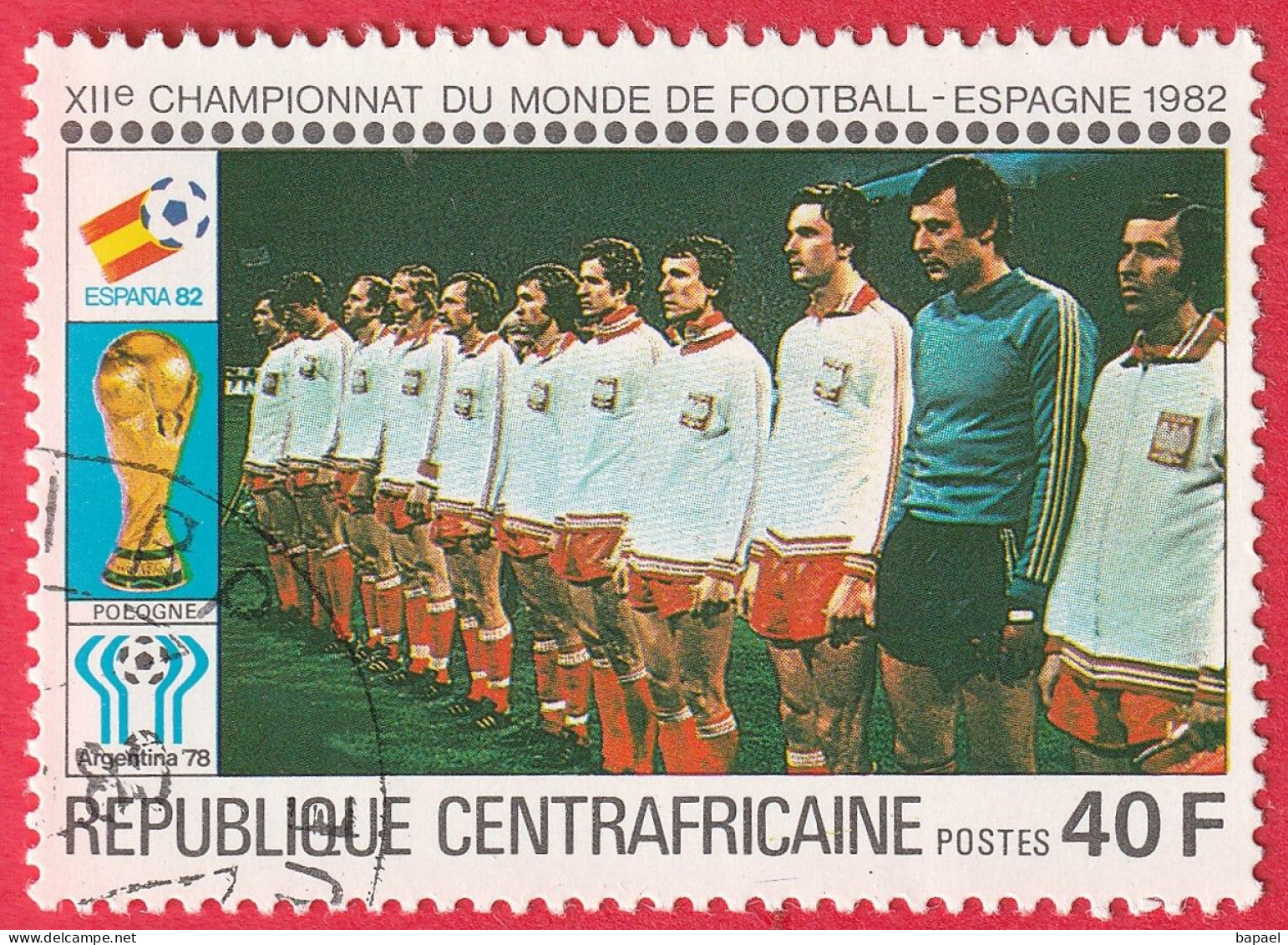 N° Yvert&Tellier 435 à 444 - Rép. Centrafricaine (1981) (Oblit - Gomme Intacte) - ''Espana82'' Coupe Monde Football (2)