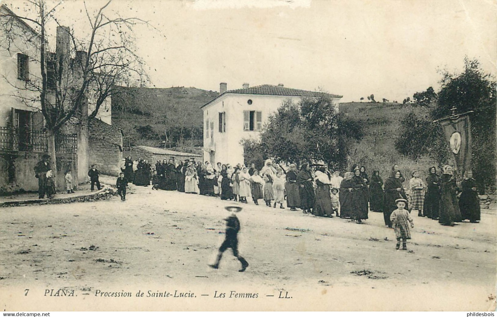 CORSE  PIANA  Procession De Sainte Lucie   Les Femmes - Autres & Non Classés