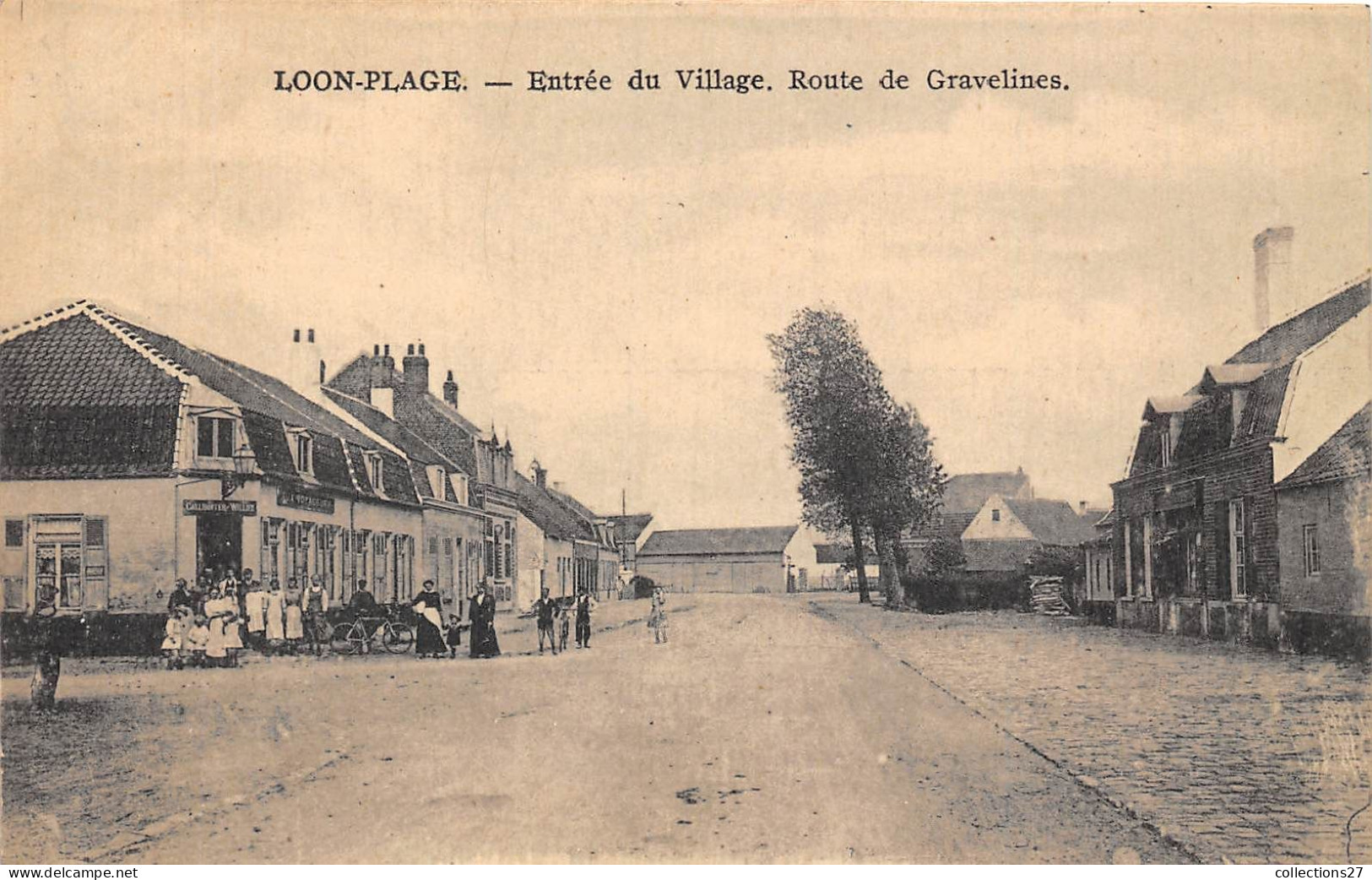 59-LOON-PLAGE- ENTREE DU VILLAGE ROUTE DE GRAVELINES - Autres & Non Classés