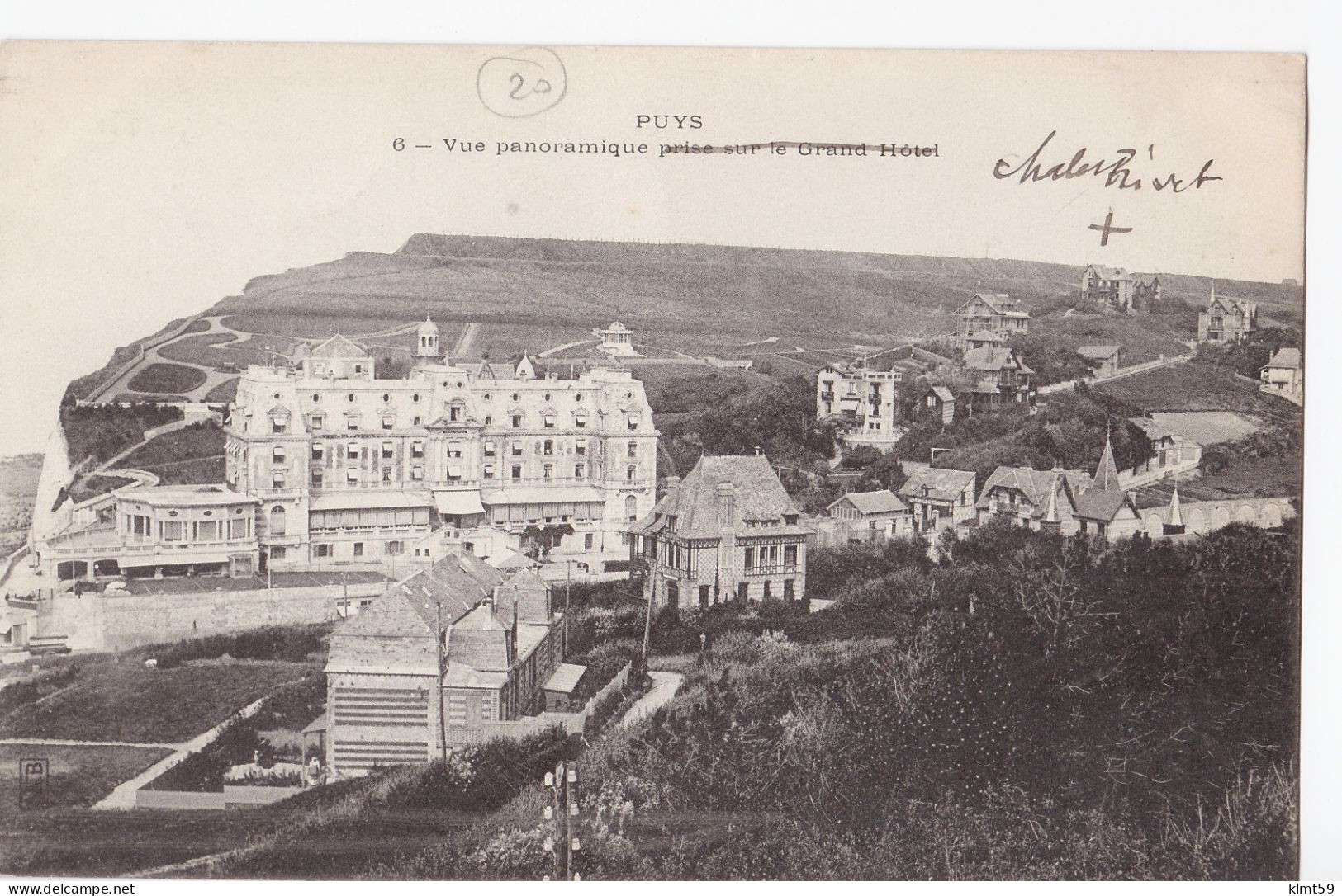 Puys - Vue Panoramique Prise Sur Le Grand Hôtel - Dieppe