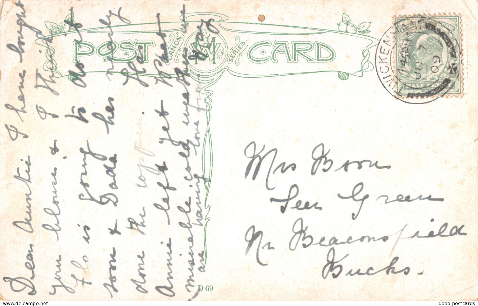 R333852 Bedfont Church. Canon Series. Postcard. 1909 - Monde