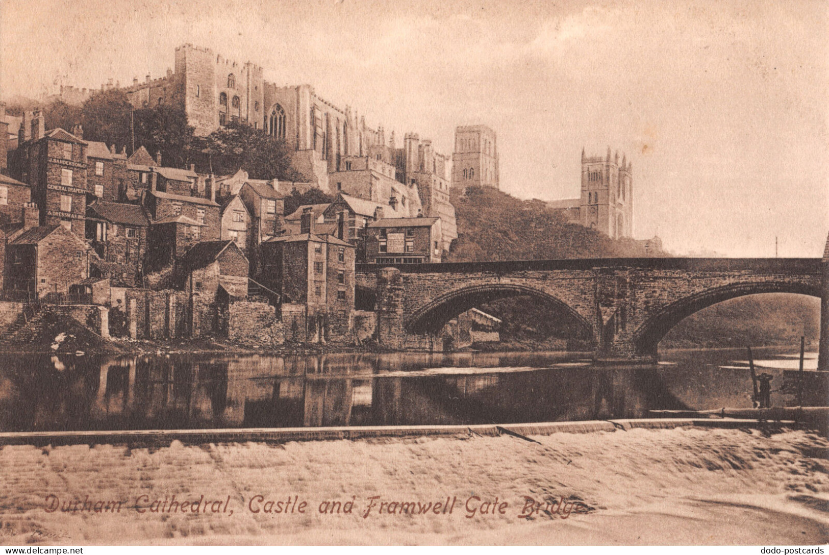 R332359 Durham Cathedral. Castle And Framwell Gate Bridge. Friths Series. No. 30 - Monde