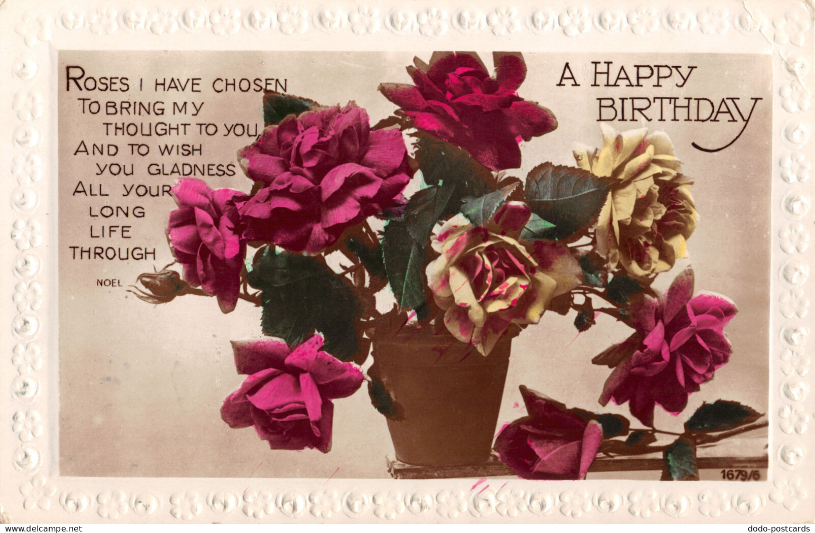 R333872 A Happy Birthday. Roses I Have Chosen To Bring My Though To You. RP - Monde