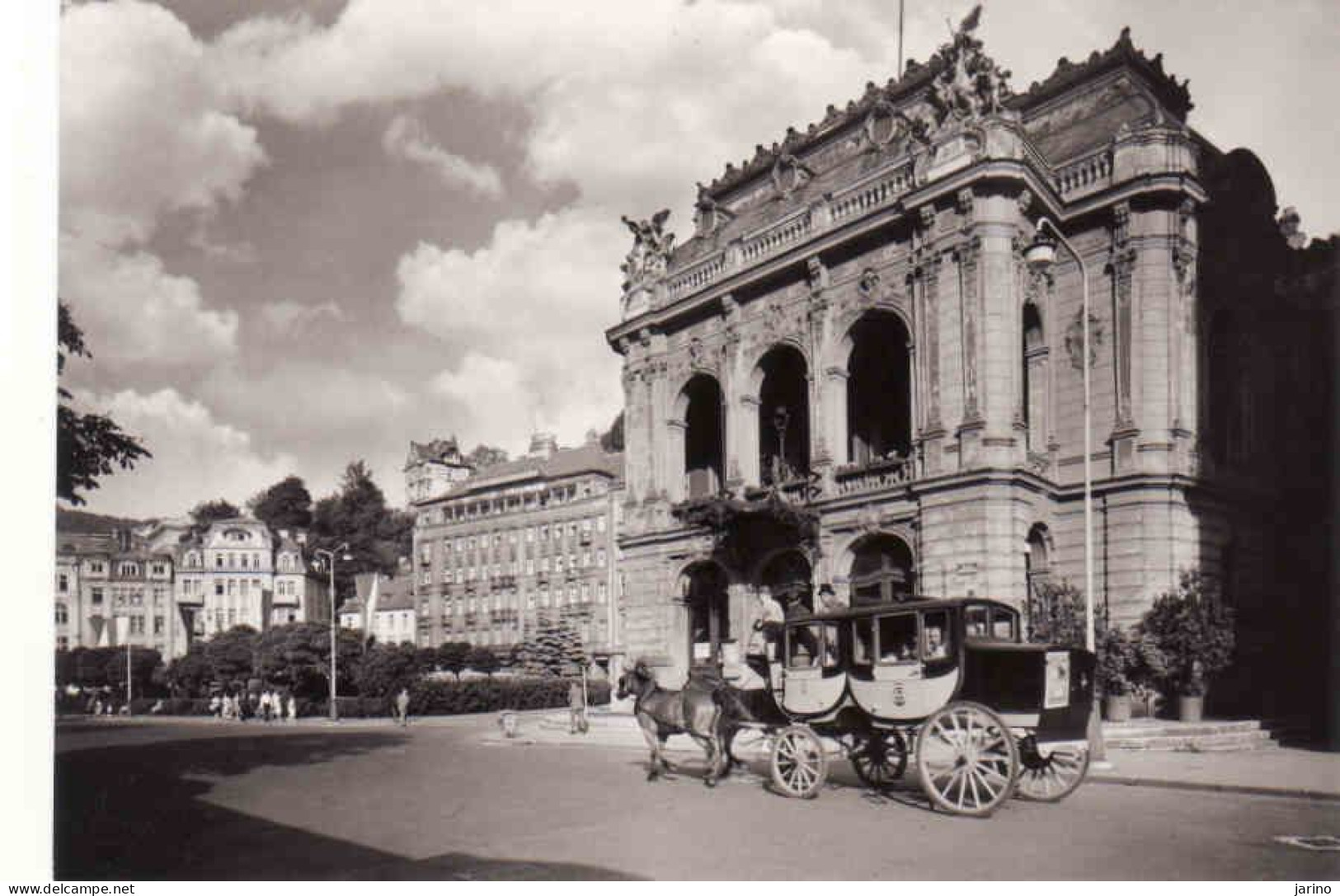 Czech Republic, Karlovy Vary 1969, Divadlo, Fiacre - Fijaker, Used, - Tchéquie