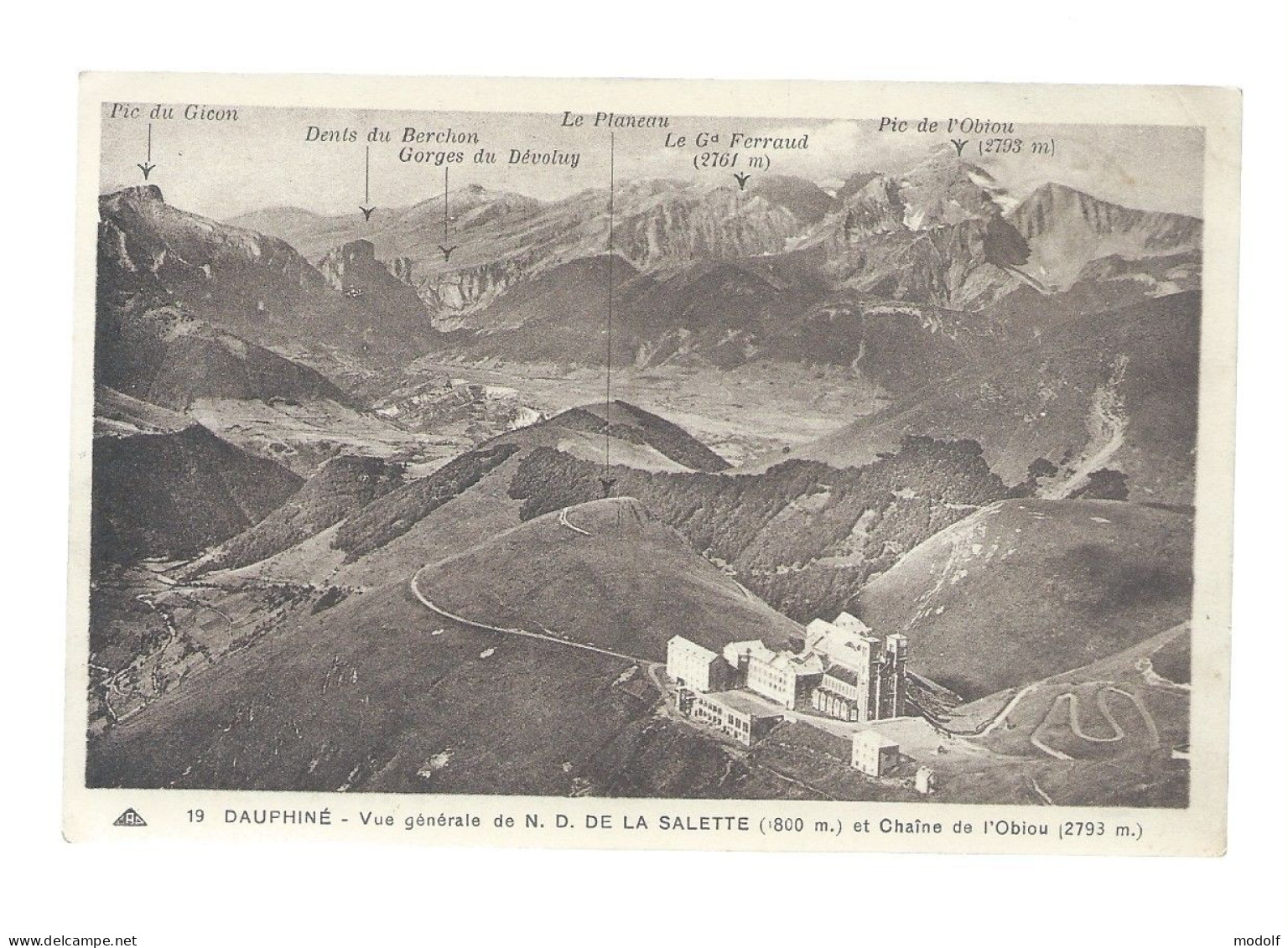 CPA - 38 - Vue Générale De N.-D. De La Salette Et La Chaîne De L'Obiou - Non Circulée - La Salette