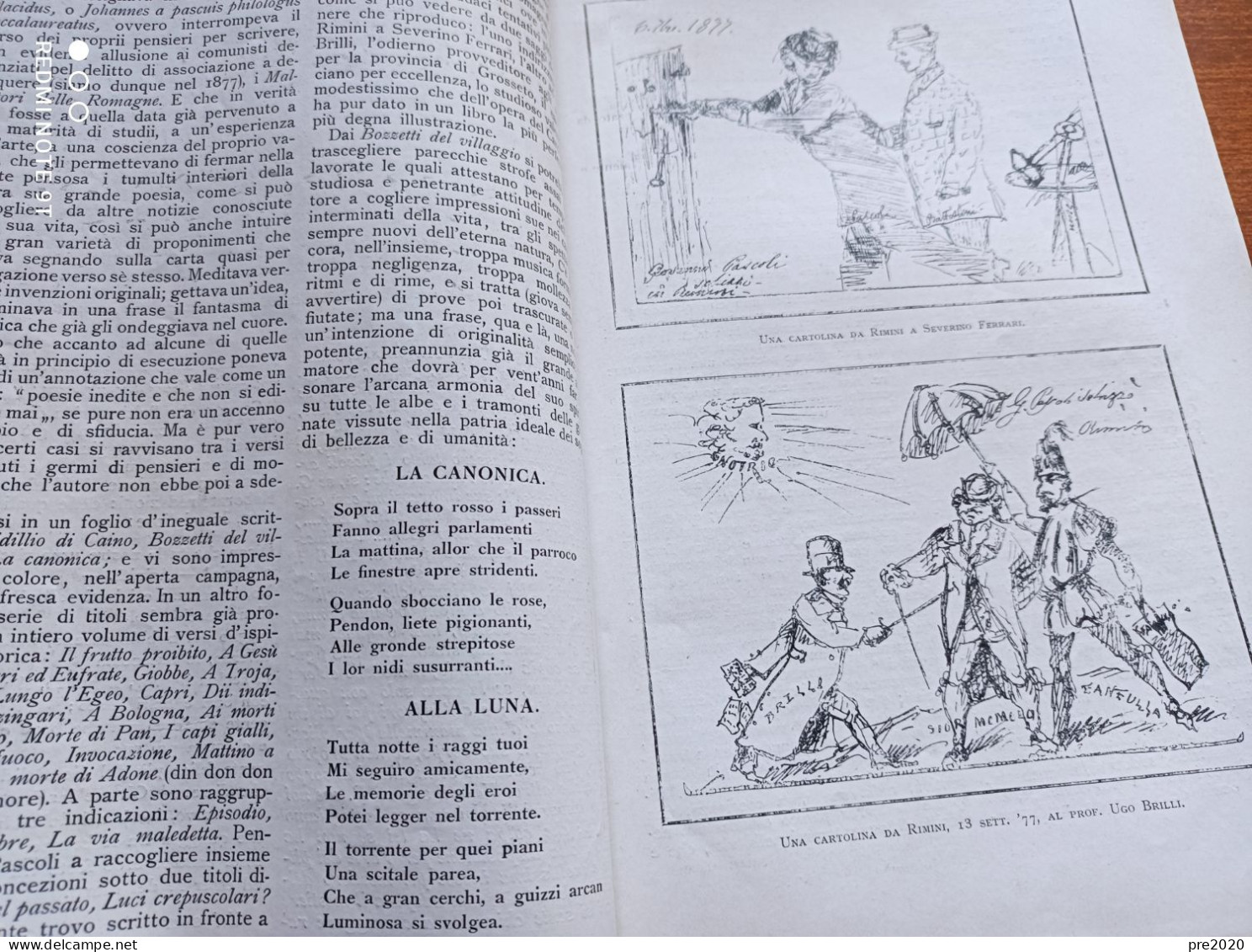 IL SECOLO XX 1912 GIOVANNI PASCOLI SAN MAURO DI ROMAGNA FORLI’ - Andere & Zonder Classificatie