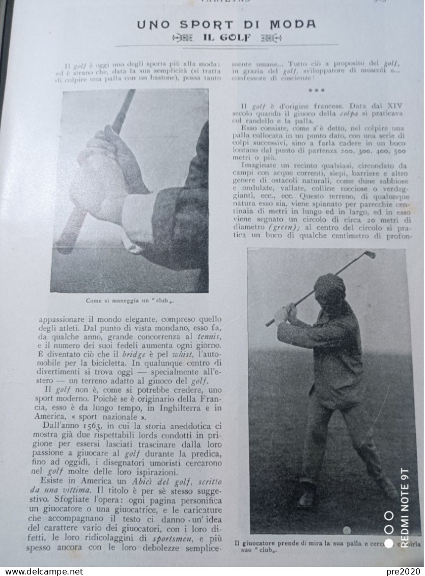 VARIETAS APRILE 1906 IL GIOCO DEL GOLF - Autres & Non Classés