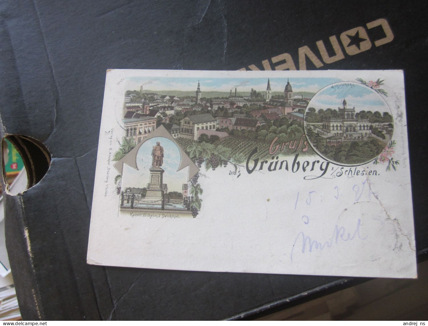 Grus Aus Grunberg Schlesien 1897 Old Litho Postcards - Polen