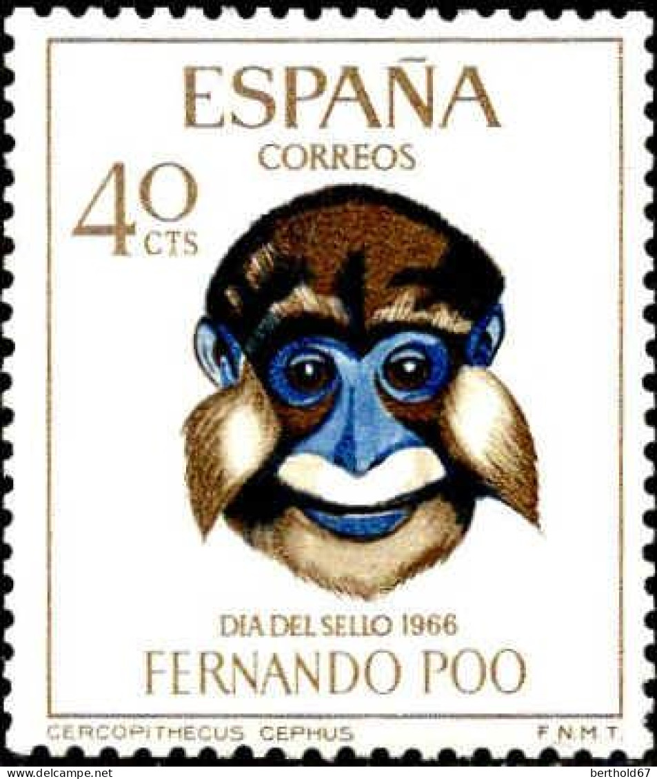 Fernando Poo Poste N** Yv:244 Mi:248 Cercopithecus Cephus - Fernando Poo