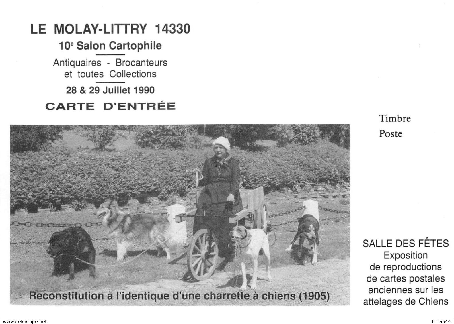 ¤¤  -   LE MOLAY-LITTRY   -  Lot de 6 Cartes d'Attelage de Chiens  -  Voiture à Chien     -  ¤¤