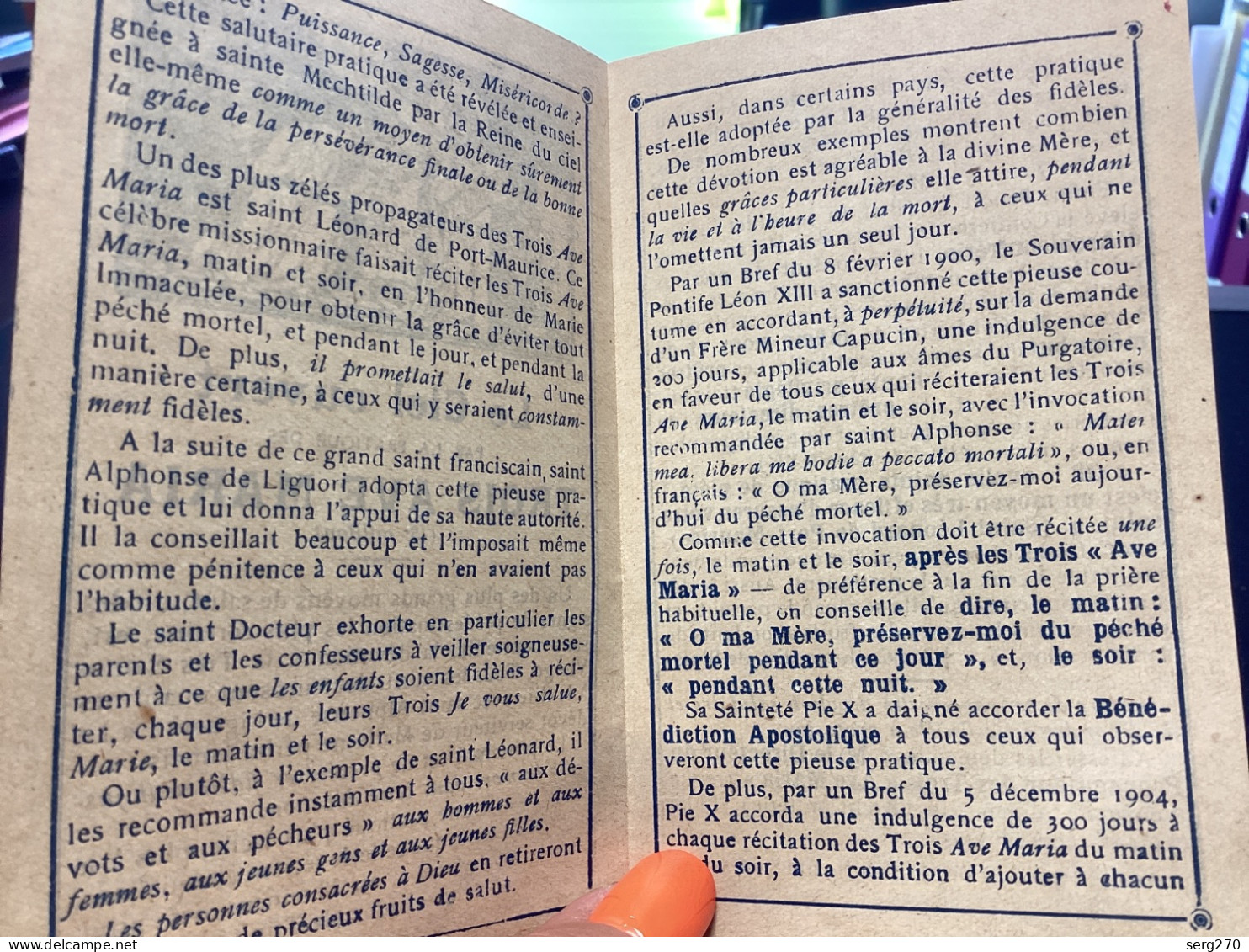 Image, Pieuse Image Religieuse, 1900 Le Ciel Ouvert Par La Pratique Des Trois Vies Ave Maria - Devotion Images