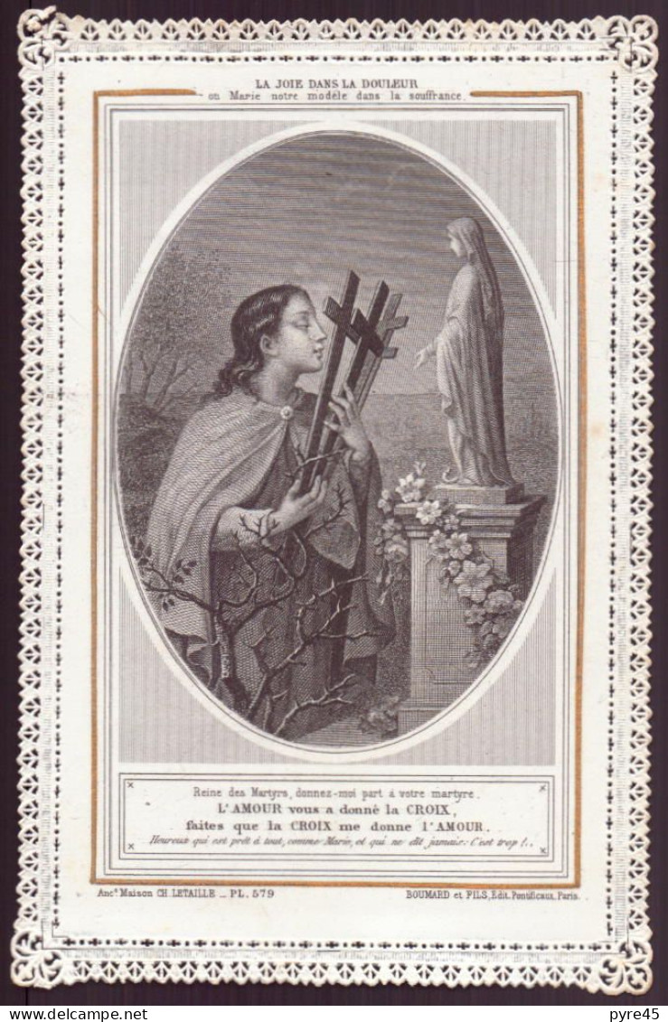 Canivet ( 12.5 X 8 Cm ) " La Joie Dans La Douleur " ( 1890 ) - Devotion Images