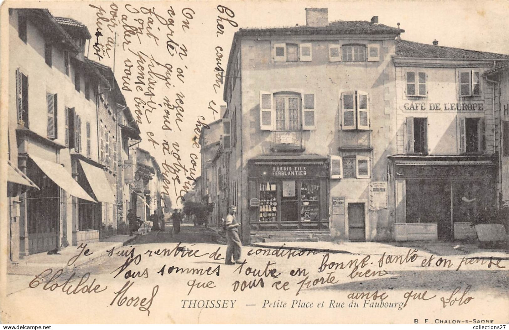 01-THOISSEY- PETITE PLACE ET RUE DU FAUBOURG - Ohne Zuordnung