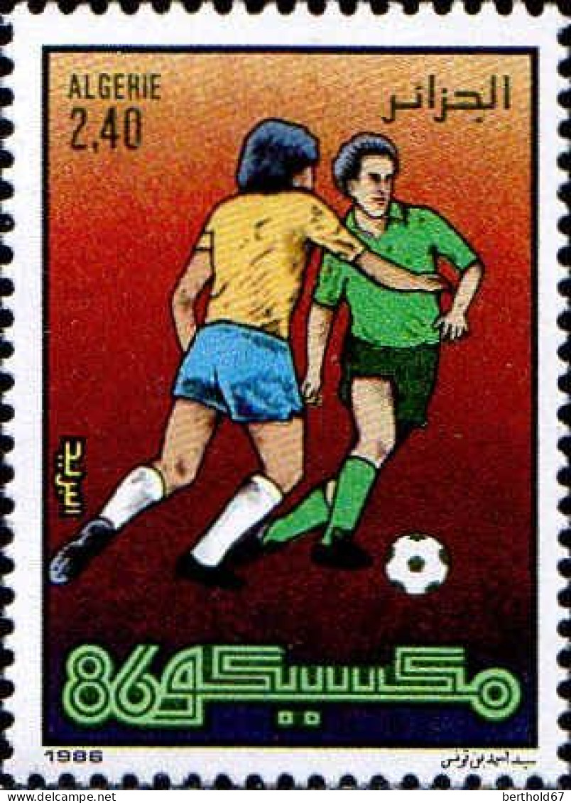 Algérie (Rep) Poste N** Yv: 869/870 Coupe Du Monde De Football Mexique - Argelia (1962-...)