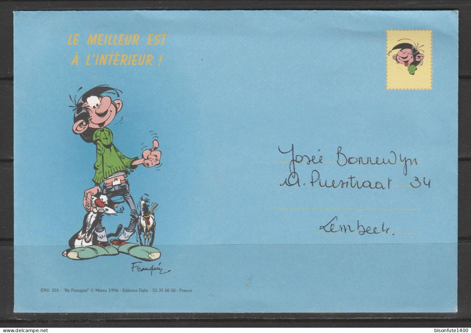 1 Enveloppe Anniversaire GASTON LAGAFFE De 1996 ( Voir Photos ). - Gaston